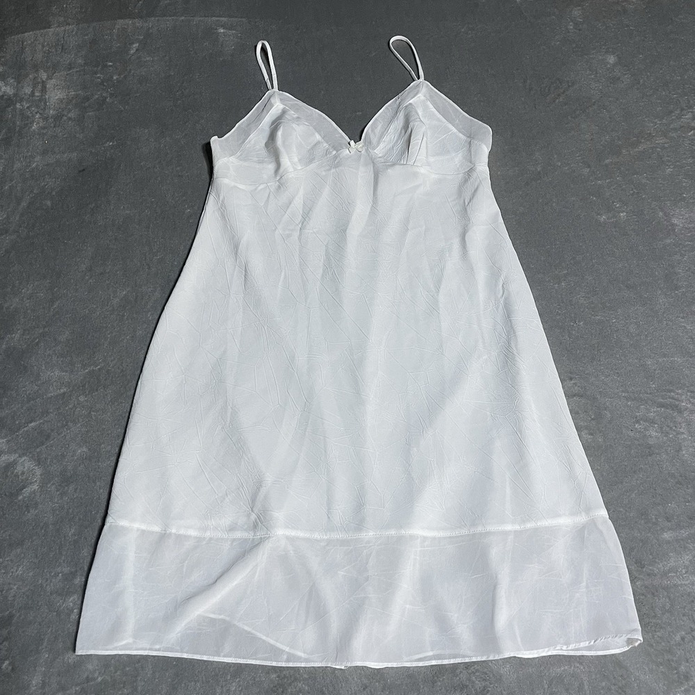 Vintage Victorias Secret Nightgown Womens Medium White Dainty Crinkle‎ Lingerie